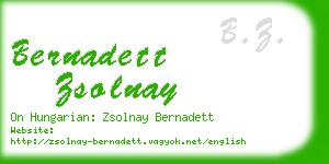 bernadett zsolnay business card